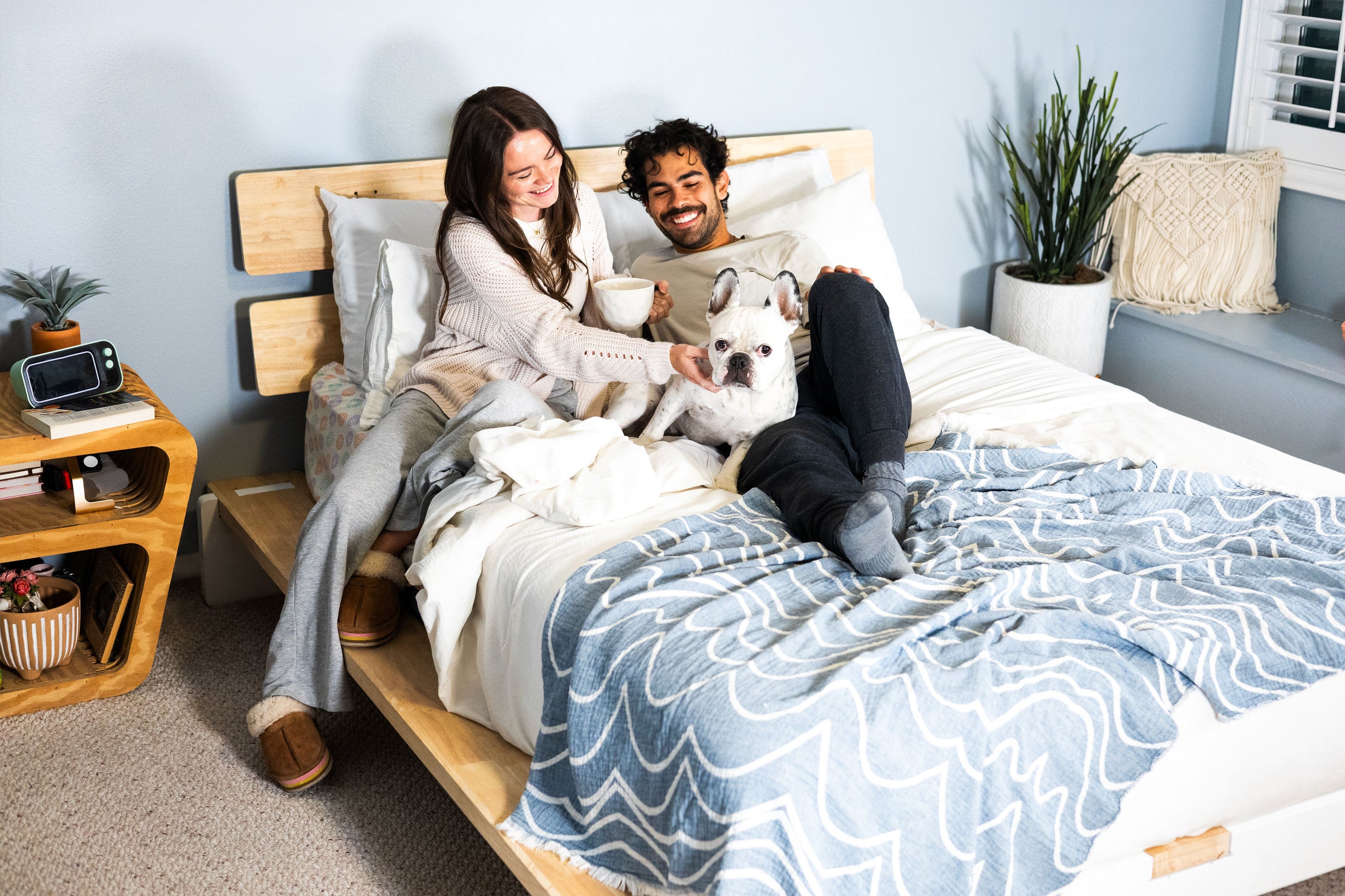 wood platform bed frame mid-century modern bed minimalist storage bed vs platform bed bed frame store St. Petersburg FL